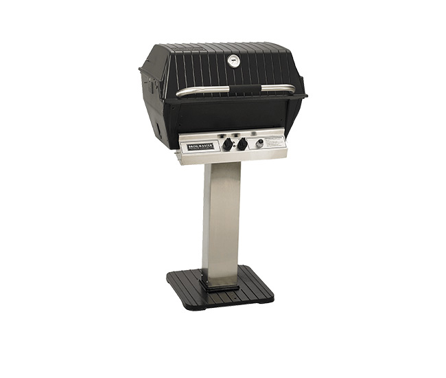Broilmaster P3X Post-Mount Premium Gas Grill w/ Charmaster Briquets