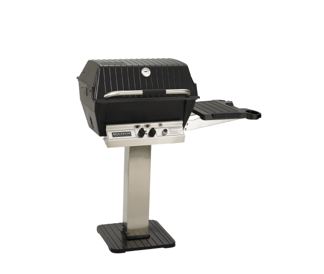 Broilmaster P3X Post-Mount Premium Gas Grill w/ Charmaster Briquets