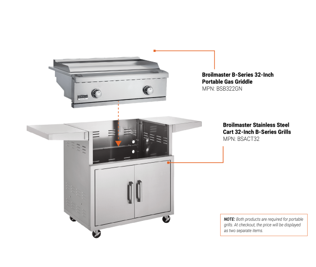 Broilmaster B-Series 32-Inch Portable Gas Griddle Broilmaster B-Series 32-Inch Portable Gas Griddle