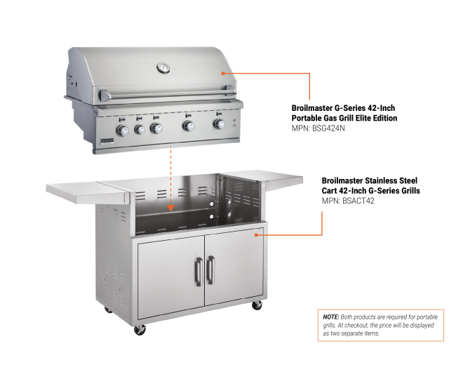 Broilmaster G-Series 42-Inch Portable Gas Grill Elite Edition | 4-Burner Broilmaster G-Series 42-Inch Portable Gas Grill Elite Edition | 4-Burner